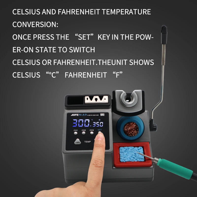 AIFEN-A9 Lead-Free Soldering Station Compatible C115/C210/C245 Handle Chip Temperature Control For BGA PCB Repair Welding