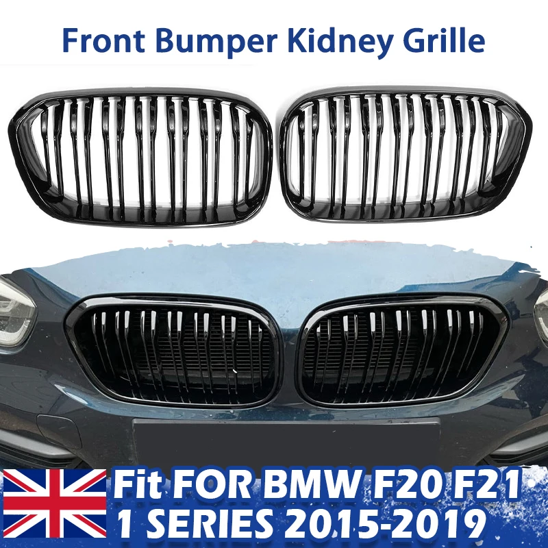 High Quality Car Front Bumper Kidney Grille Double Line Grill Fit For BMW 1 Series F20 F21 LCI 120i 2015-2017 Car Accessories