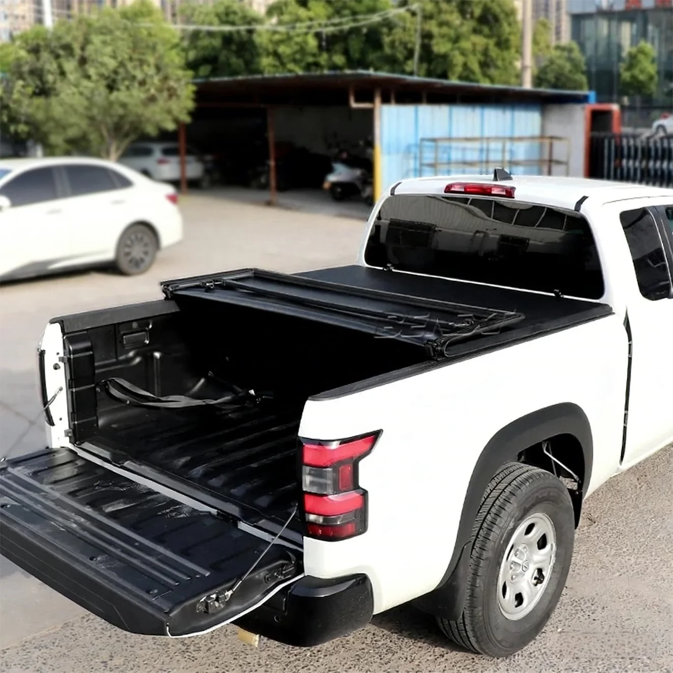Waterproof Aluminum&PVC Tonneau Cover Soft Tri-folding Cover Compatible 2015-2025 2026 Chevy Colorado/Canyon/F150