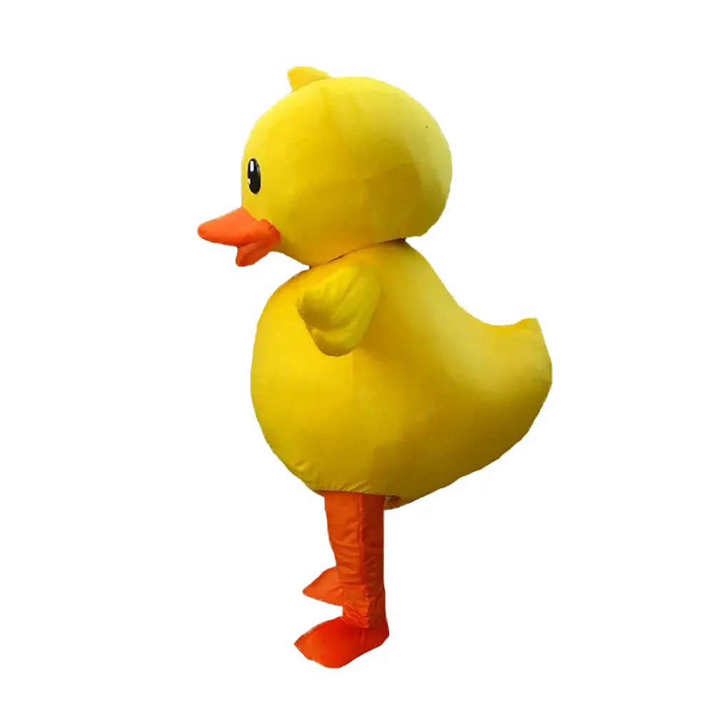 Cute Yellow Duck Mascot Costume, Vestido extravagante, Halloween Anime Cosplay Roupas, Birthday Party Decoration Props