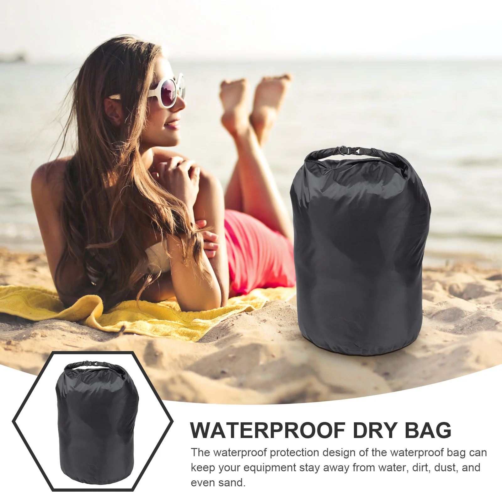 

Lightweight Waterproof Dry Bag Foldable Large Capacity Floating Backpack Rafting Camping Hiking Portable Drifting Bag