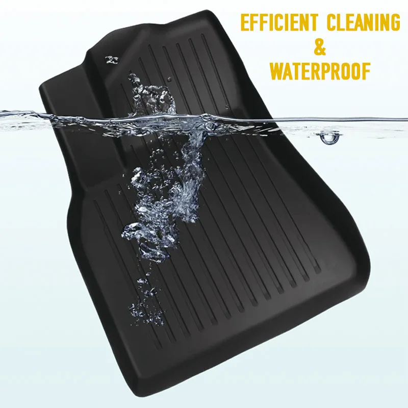 Easy Clean Floor Mats for Tesla Model Y Juniper 2025+ Waterproof Non-Slip TPE Mats Full Coverage Protection for Mud/Snow/Spills