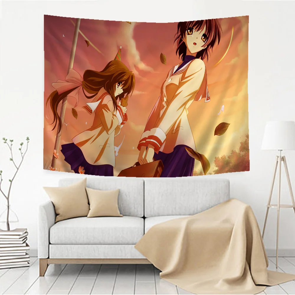 Anime Clannad Cartoon Tapestry Wall Hanging Decoration Household Home Decor