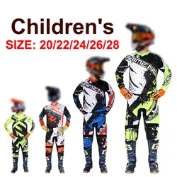 Youth Jersey Pant Combo for Kids MX Motocross Gear Set Children Racing Suit Off-road MTB 5 6 7 8 9 10 11 12 13 14 15 years old