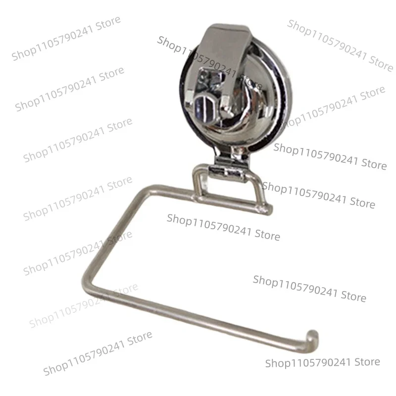 Vacuum Suction Cup Roll Paper Holder Silver Stainless Steel Tissue Rack Bathroom  Toilet Wall Mounted Storage Shelf
