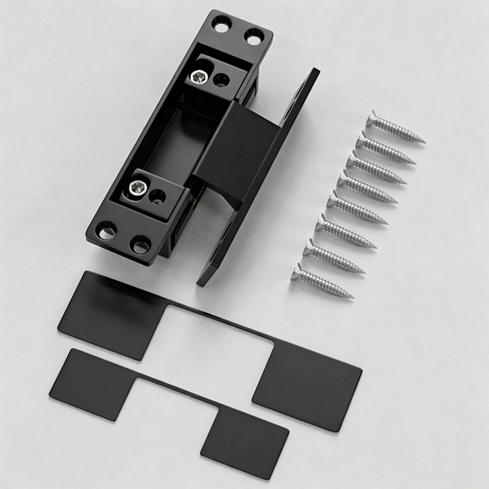 1Pcs Black Door Hinges Invisible Door Hinges Adjustable Cross Wooden Door Hinges Furniture Accessories Concealed Hinges