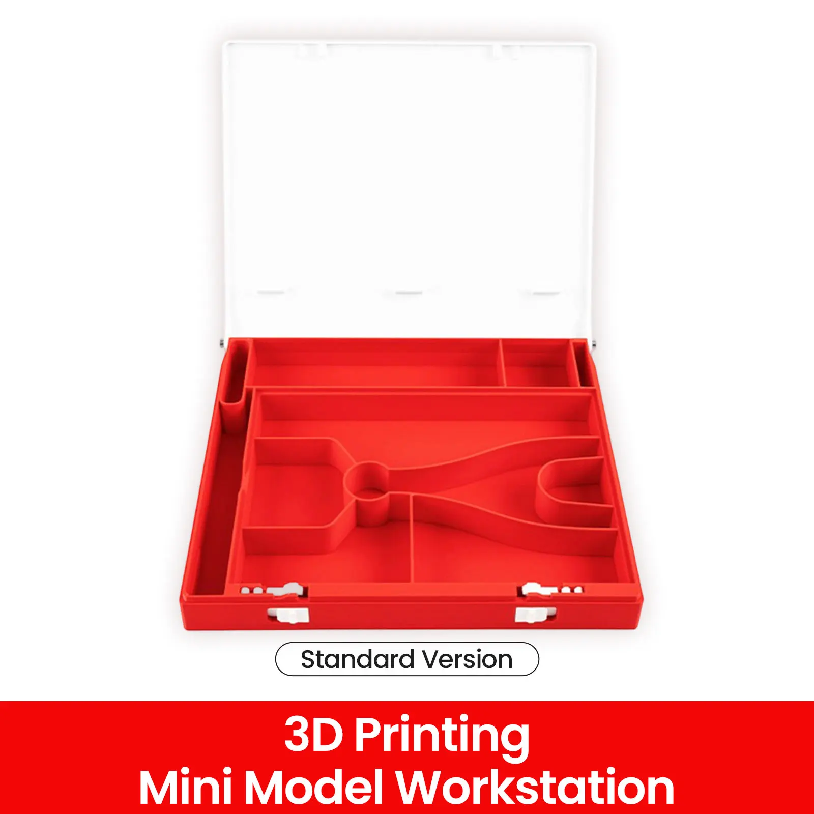 Hobby Mio 3D-geprint mini-model werkstation, draagbare opvouwbare pro-opbergbox met lade en uitbreidbaar front voor Gundam modelbouw