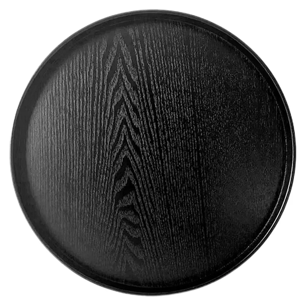 Wooden Fruit Serving Tray Round Rustic Style Multi-Functional Food Display Tray for Cake Shop Party Table Decoration Snack