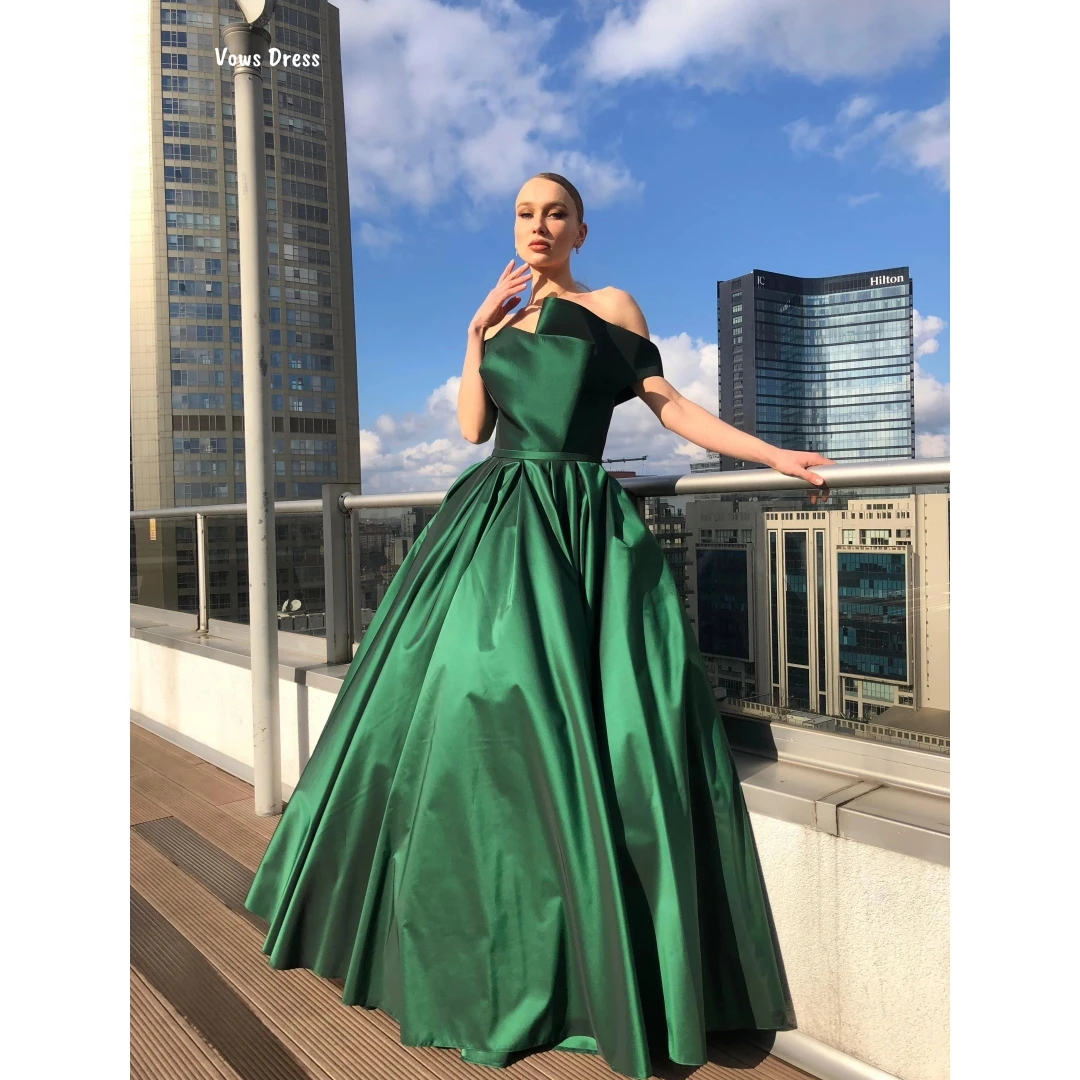 

Vows Line A Evening Dresses Wedding Party Dress Custom Made Satin Cloth Women's Elegant Dresses for Special Event Tube Top