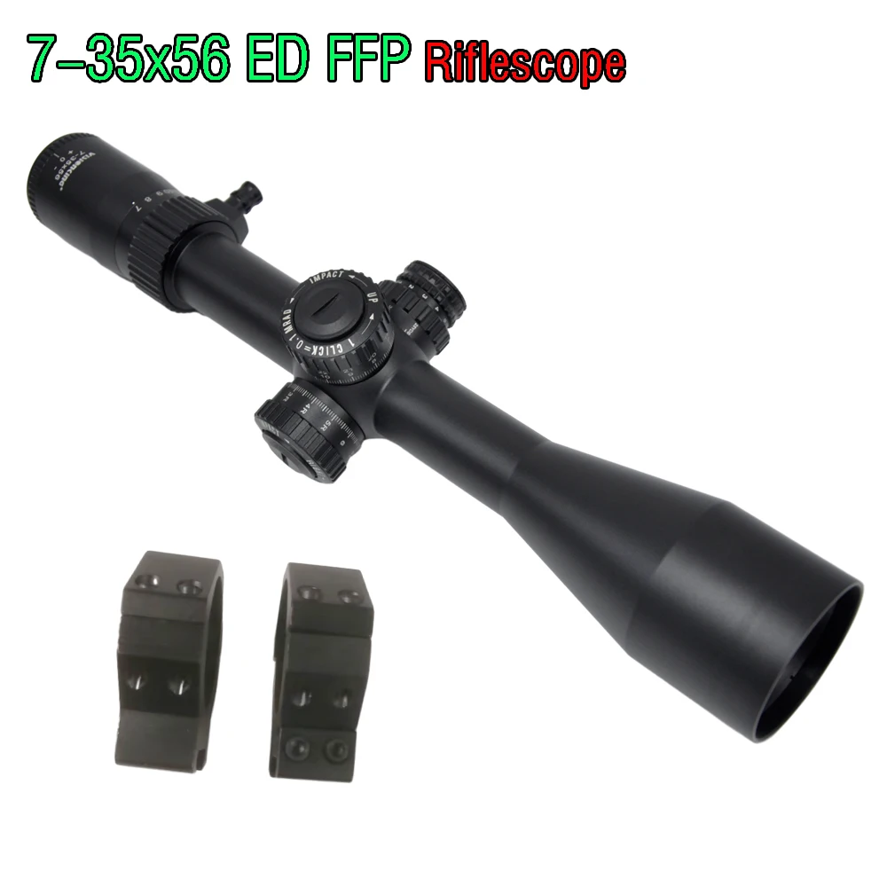 Visionking 7-35x56 ED Hunting Heavy Duty Riflescope First Focal Plane Long Range Tactical Glass Etched Reticle Illuminated Sight