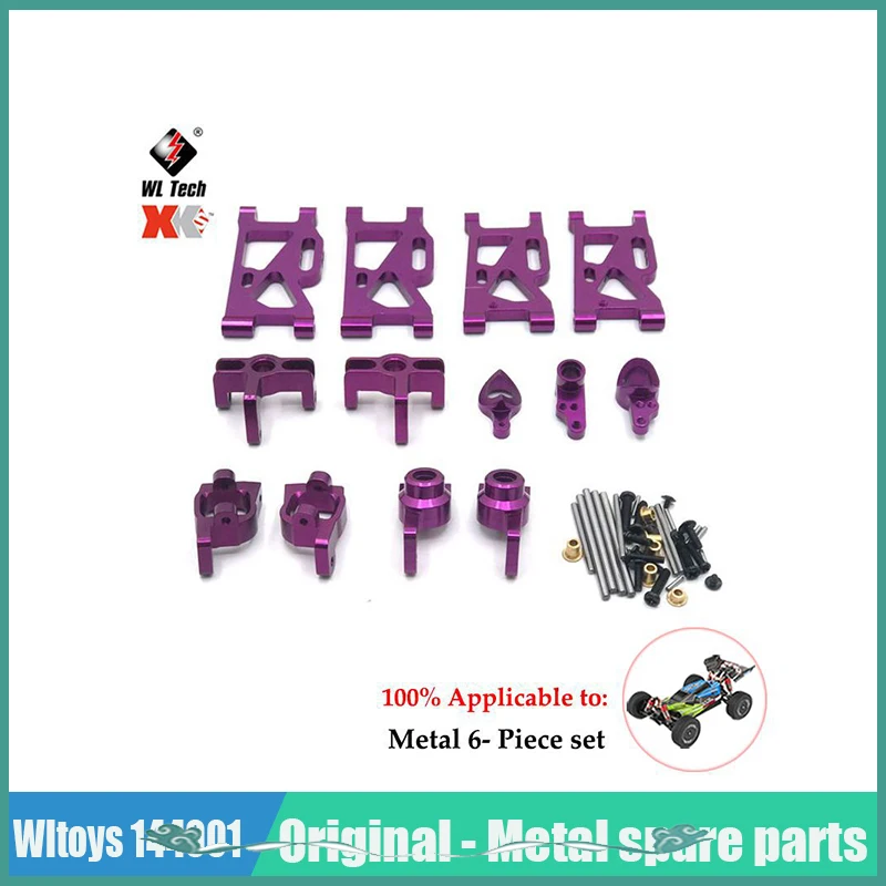 Peças de conversão de metal para carro RC, Peças, Upgrade Kits, WLtoys 144010, 144001, 144002, 124017, 124019