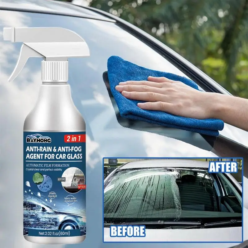 

Anti Fog Spray Auto Windshield Cleaning Agent 2 Oz Film Coating Agent for Automotive Interior Glass and Mirrors Prevent Fogging