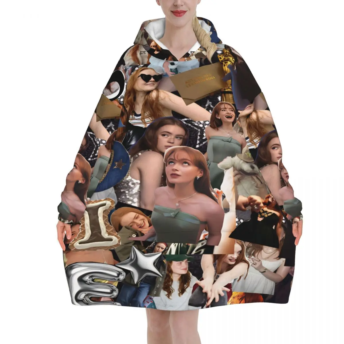 Sadies Sinks Blanket Hoodie Oversized Wearable Sweatshirt Blanket Warm Gifts for Women Girls Girlfriend