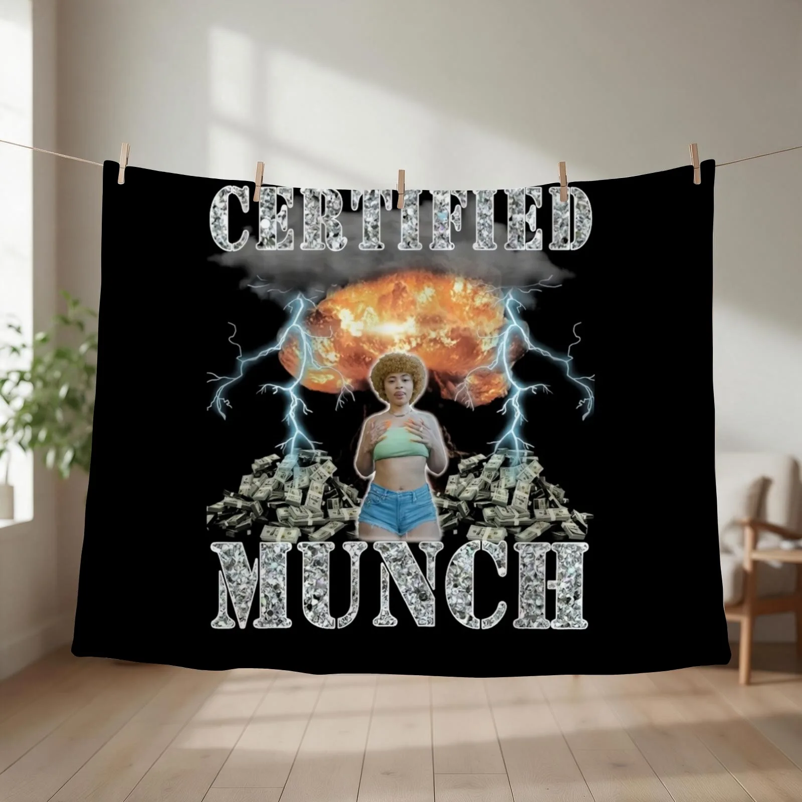 Certified Munch Throw Blanket Giant Sofa Single Bed Fashionable manga Blankets