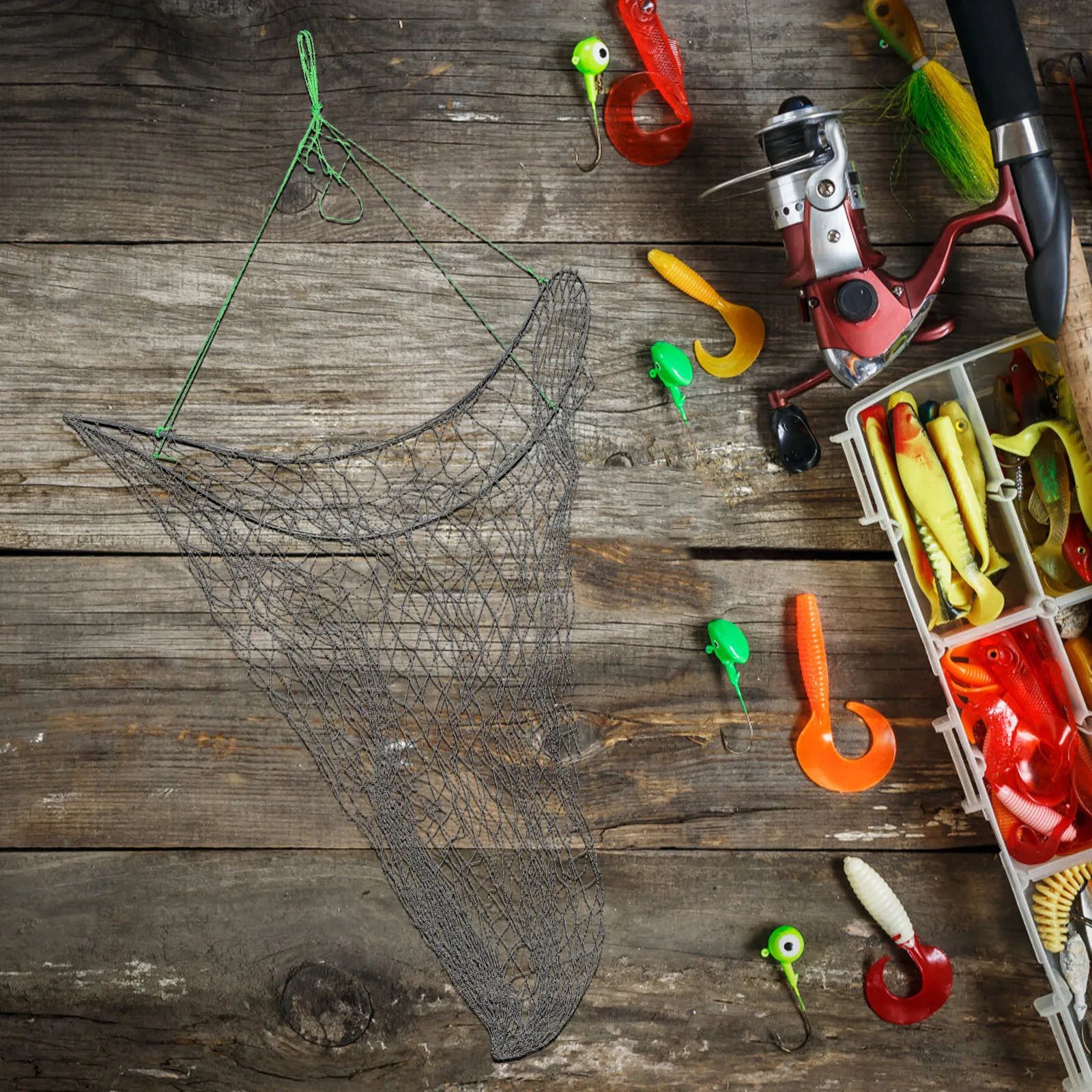 

1Set Drop Net Bridge Pier Fishing Net Multi-Functional Crab Shrimp Loach Trap Foldable Fishing Gear Outdoor Casting Fish Trap