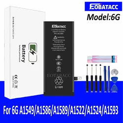 EOTABACC High Quality 100% Original Battery For iPhone 6 6G A1549/A1586/A1589/A1522/A1524/A1593 Phone Battery+Tools