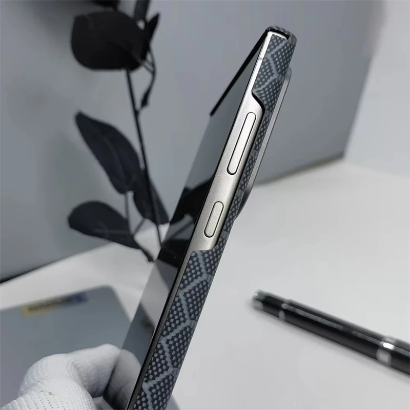 For Samsung Galaxy S24Ultra Magsafe Magnetic Case Ultra Thin Carbon Fiber Metal Camera Protection Shockproof Cover For S24Ultra