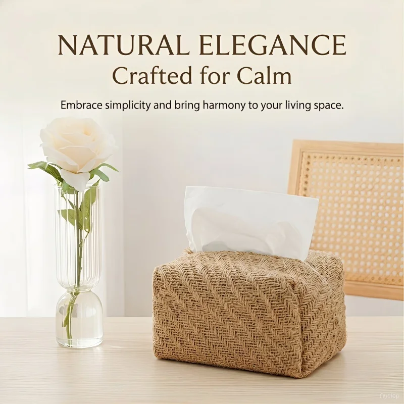 

2026 New Japanese Minimalist Linen Fabric Tissue Box Ins Style Creative Storage Bag for Homestay Home Decor