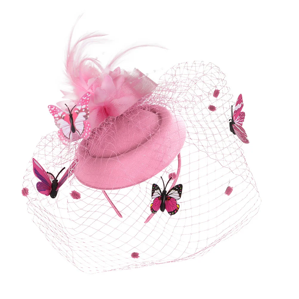 

Gauze Mini Hat Decor Hair Band Headband Chic Lightweight Durable Party Wedding Costume Accessory Women Mesh Yarn Hoop