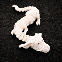 3D Printed Lucky Dragon Figurine Joint Movable Unique Dog Head Dragon Ornament Handmade Realistic Chinese Dragon Toy