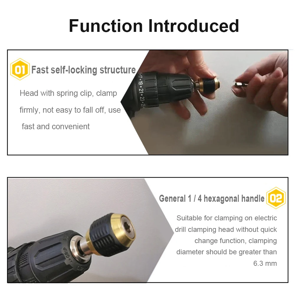 50/60/150Mm Hex Shank Drill Bit Extension Rod SelfLocking Screwdriver Bit Holder Quick Release Chuck Adaptor Connector