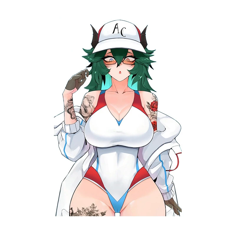 

Personalized Customization Girl Amusing Car Stickers Anime Vinyl Waterproof Reflective Sunscreen Decal Window Graphics