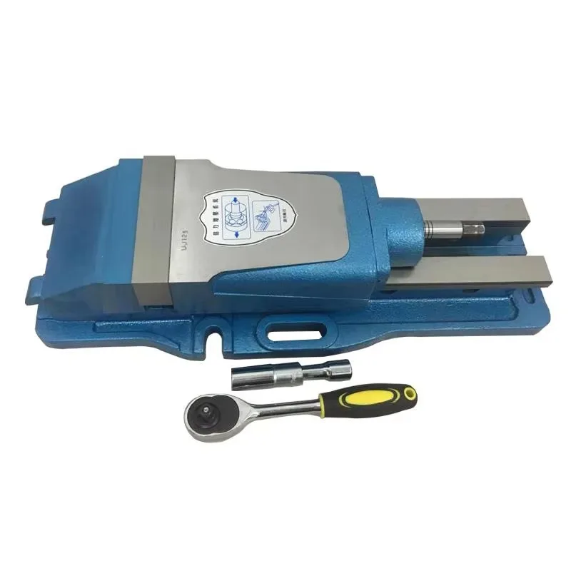 High Precision 6 Inch Hydraulic CNC Machine Vise Powerful Metal Cast Iron Angle Vice with New Condition Core Components Bearing