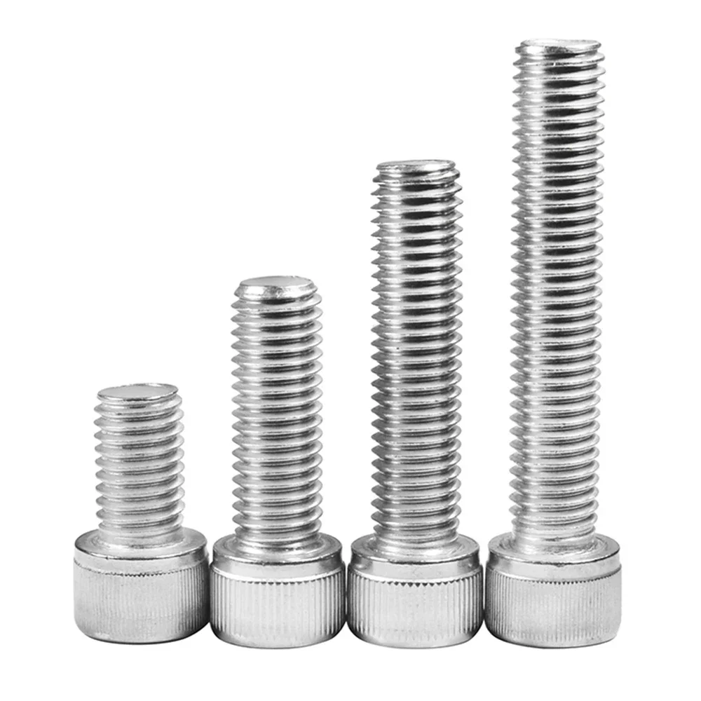 10pcs M3 M4 M6*6/8/12 / 16/20 304 stainless steel hexagon socket screw cup head extension hexagon socket head full thread bolt
