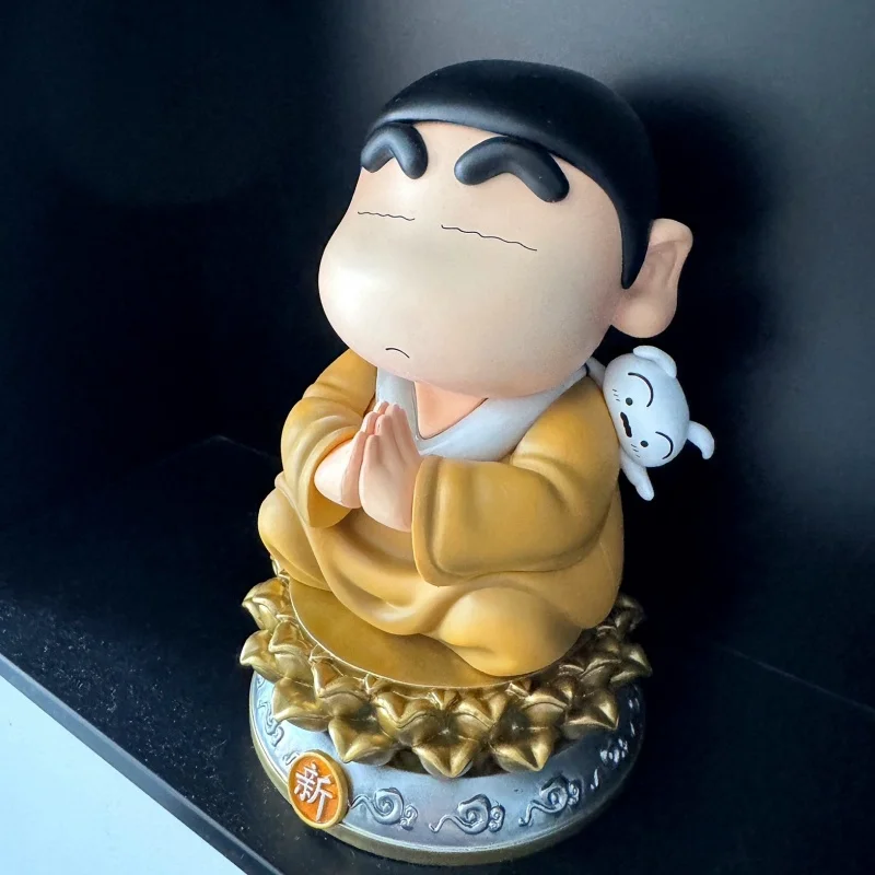 Hot Anime Crayon Shin-Chan Cos Buddha Action Figure Toys Figuras Kawaii Dolls Car Collection Models Gk Statue Toys Holiday Gifts