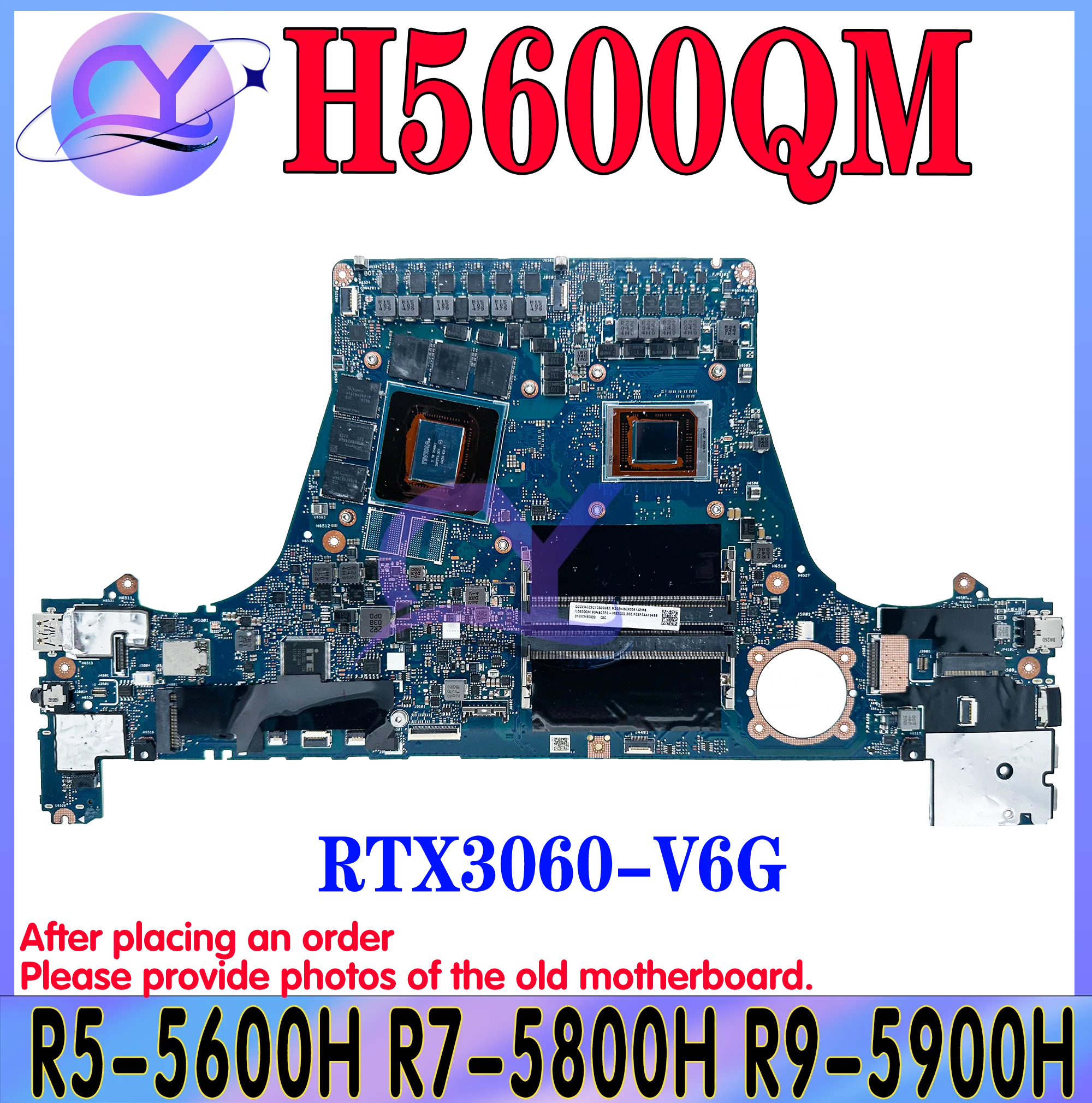 

KEFU H5600Q Материнская плата ASUS H5600QM H5600QR HM5600QM HM5600QR JM5600QR JM5600QM материнская плата для ноутбука R5 R7 R9 RTX3060 RTX3070