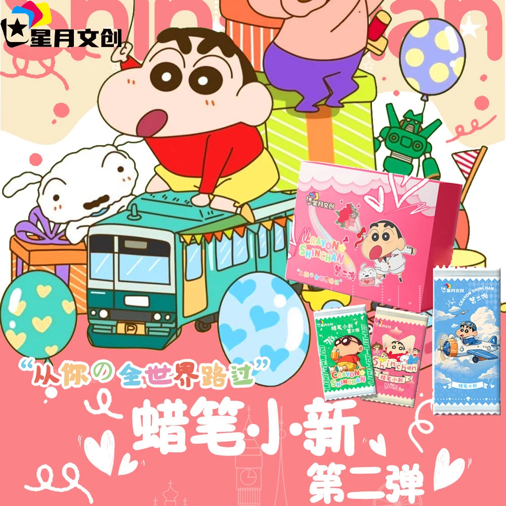 Krayon shin-chan kartu koleksi krayon shan-chan kartu koleksi krayon sha-chan kartu perdagangan karakter Anime periferal untuk mainan anak-anak