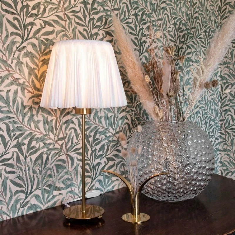 

Simple and beautiful retro wall wallpaper, neoclassical willow leaf living room bedroom entrance background wall