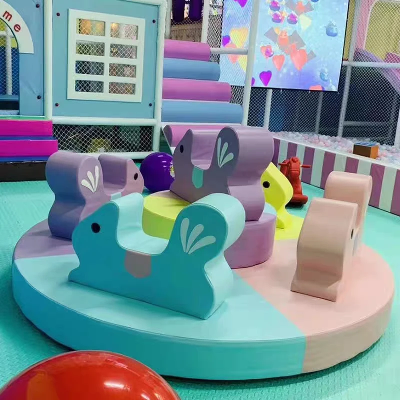 

Детская электрическая карусель для дома, мягкое игровое оборудование Merry-Go-Round, уличная игровая площадка, парк развлечений, модель учета