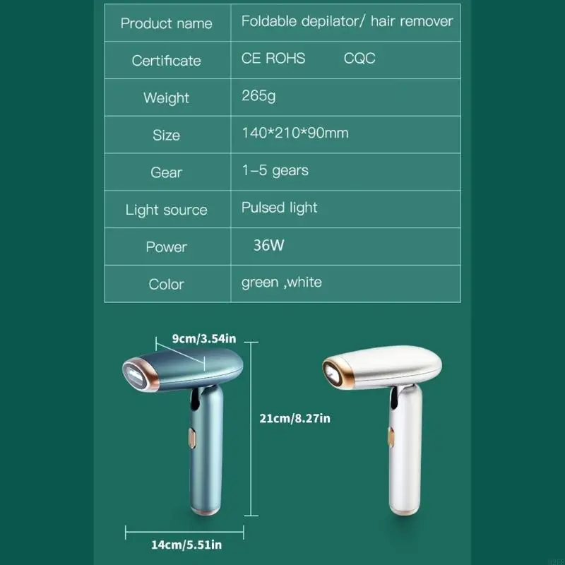 2025 جديد نظام إزالة الشعر قابل للطي جديد قابل للطي للاستخدام المنزلي