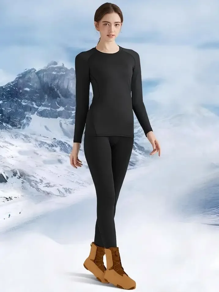 

Женская теплая зимняя спортивная одежда для марафона, уличные брюки с длинными рукавами для альпинизма