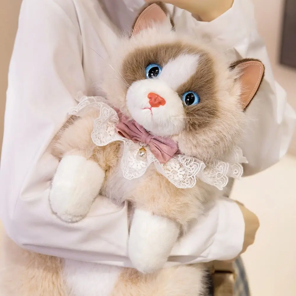 Superrealistische gesimuleerde poppenkat rugzak knuffels cartoon pluche kat schooltassen reisopslag schattig