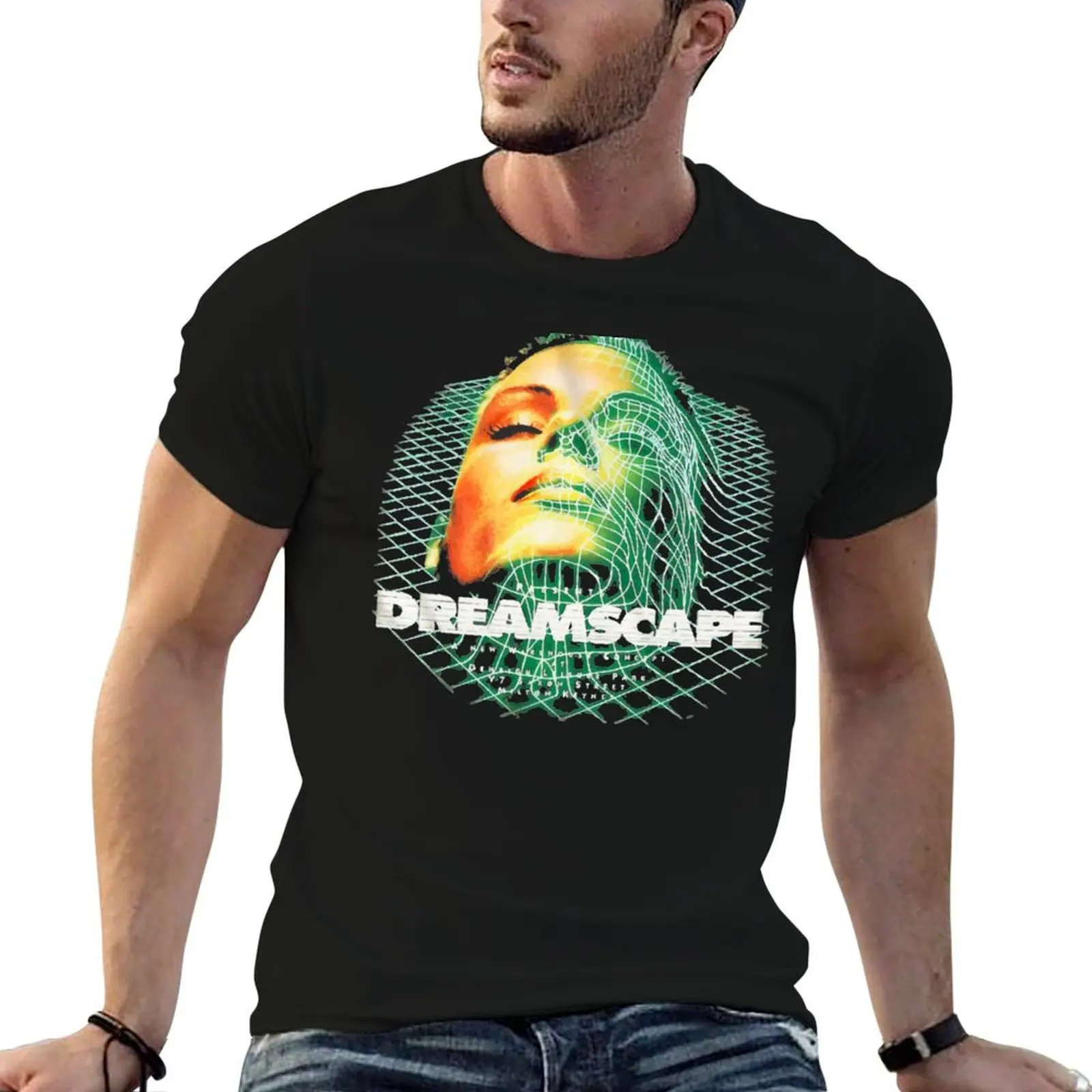 

Dreamscape Old Skool Raver Hardcore Techno DnB T-Shirt t shirt for man 100 percent cotton t shirt man plain T-Shirt