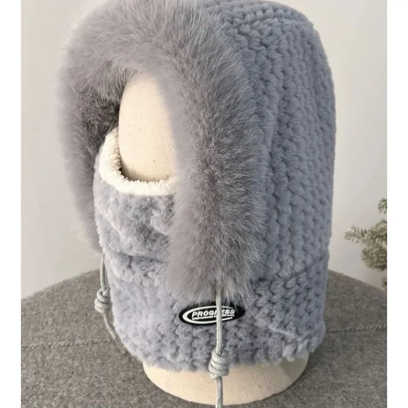 وشاح شتوي من الصوف المقاوم للرياح، غطاء رأس قابل للفصل لركوب الدراجات، سميك للطقس البارد، حماية الأذن، أحدث تصميم للجنسين