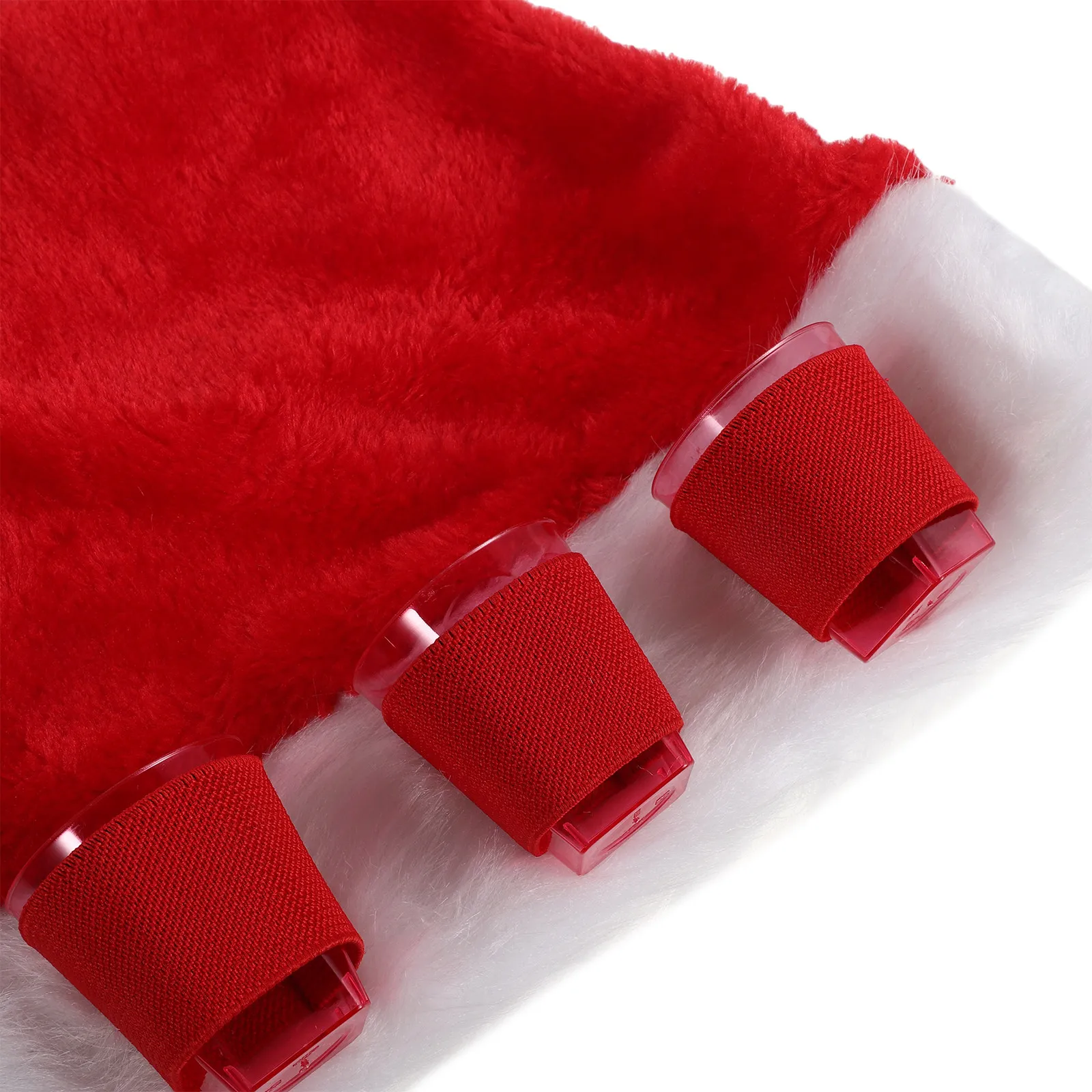 Red Christmas Santa Drinking Hat Soft Comfortable Elastic Rim Xmas Party Accessory Holiday Drinking Game Prop Bar Party Supplies