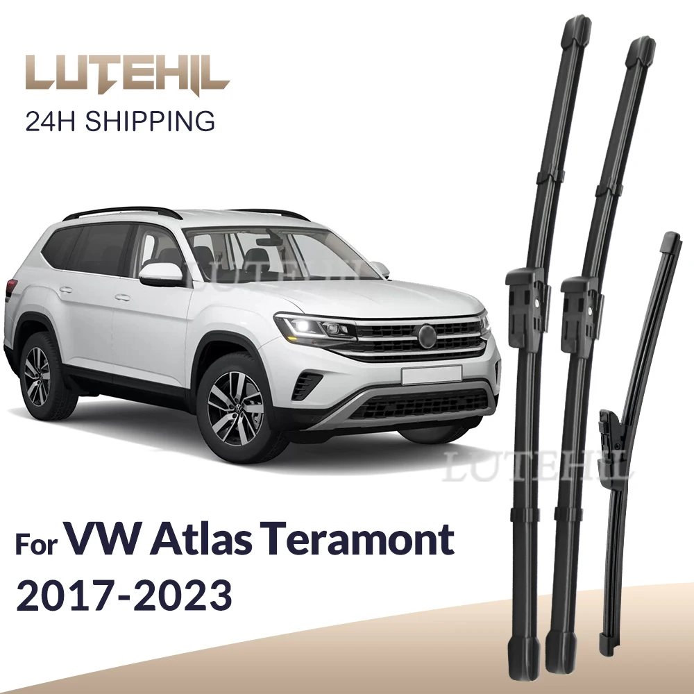 

For Volkswagen VW Atlas Teramont 2017-2023 2018 Wiper Front & Rear Wiper Blades Windshield Windscreen Window Brushes 26"+21"+11"