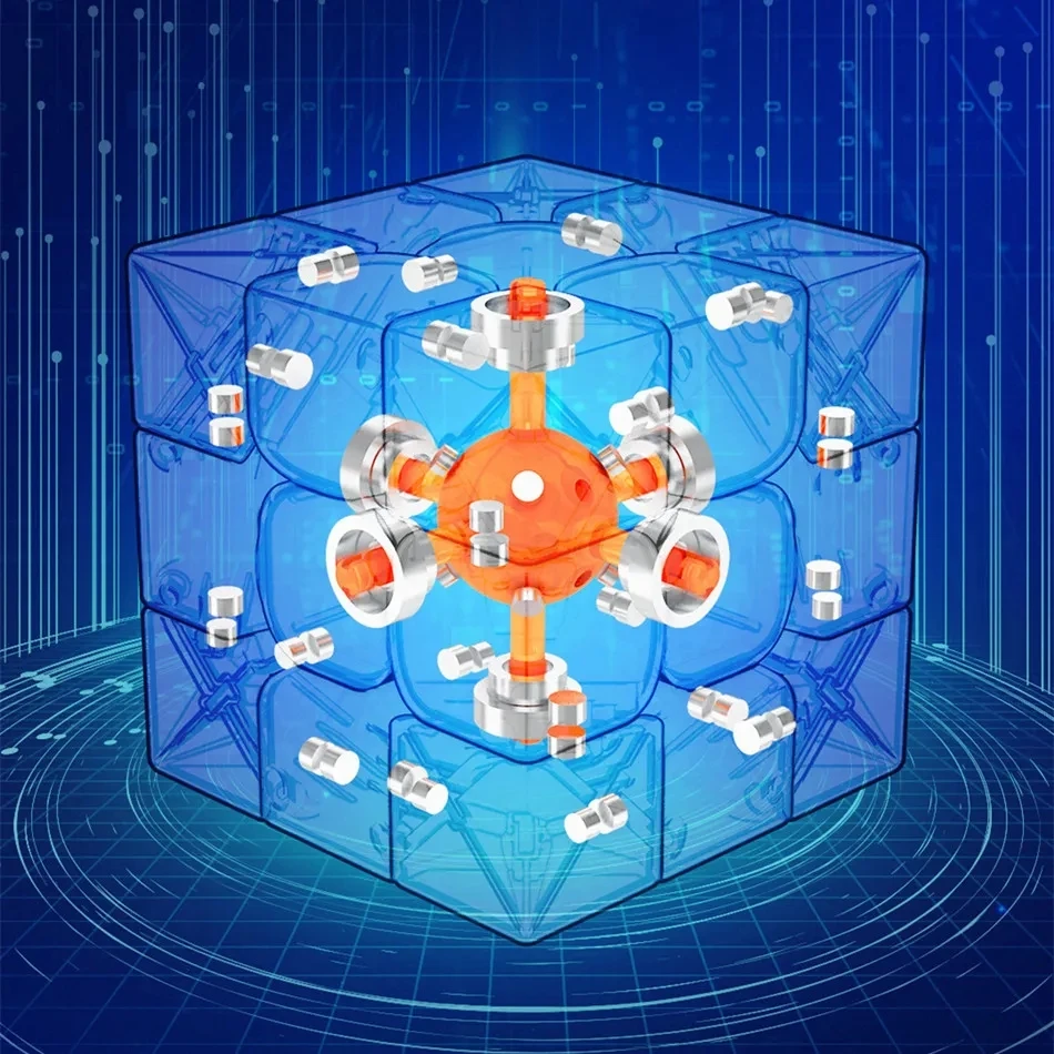 Dayan Guhong Pro M Maglev 3x3 Stickerless Magic Cube Pro แม่เหล็กฤดูใบไม้ผลิปริศนาการศึกษาของเล่น Magic Cubes สําหรับเด็กเด็ก