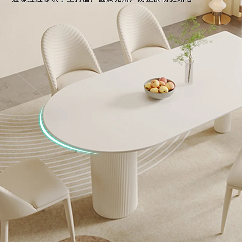 Luxury Modern Dining Table White Nordic Vintage Semicircle Dining Table Waterproof Italy Conjuntos De Sala De Jantar Furniture