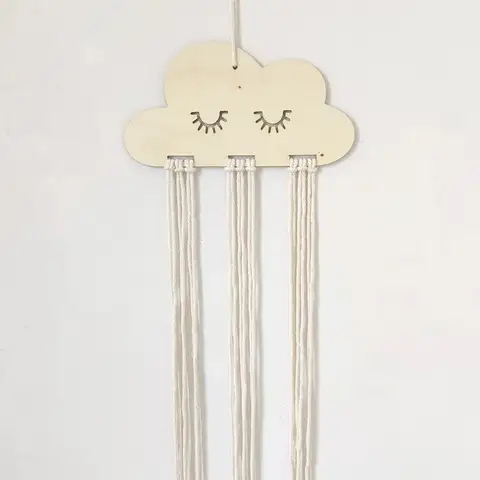 EW ठोस लकड़ी बादल मॉडल आभूषण हेयरपिन धनुष भंडारण उपकरण 10 best sales पवन झंकार - №8