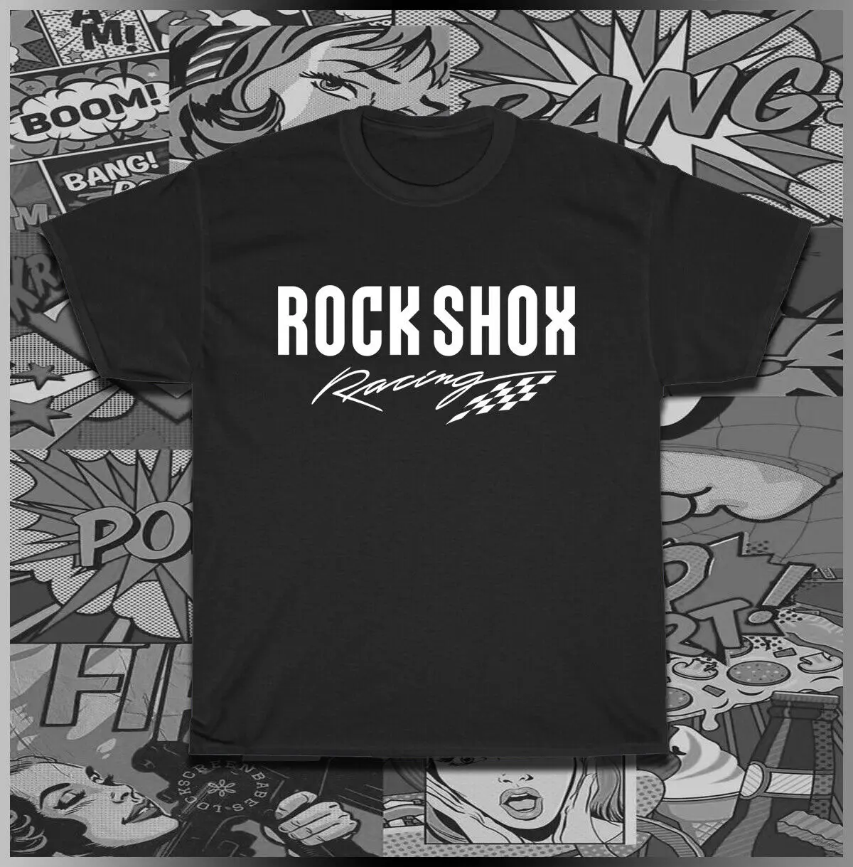 New Racing Shock Rockshox MTB Men's T-Shirt American Size S-5XL T-Shirt