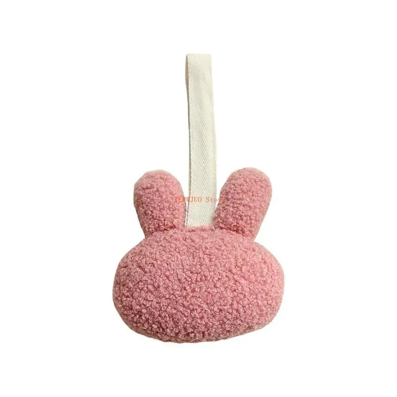 

U50F Handmade Rabbit Pacifier Clip Convenient Pacifier Holder Pendant Baby Comforter