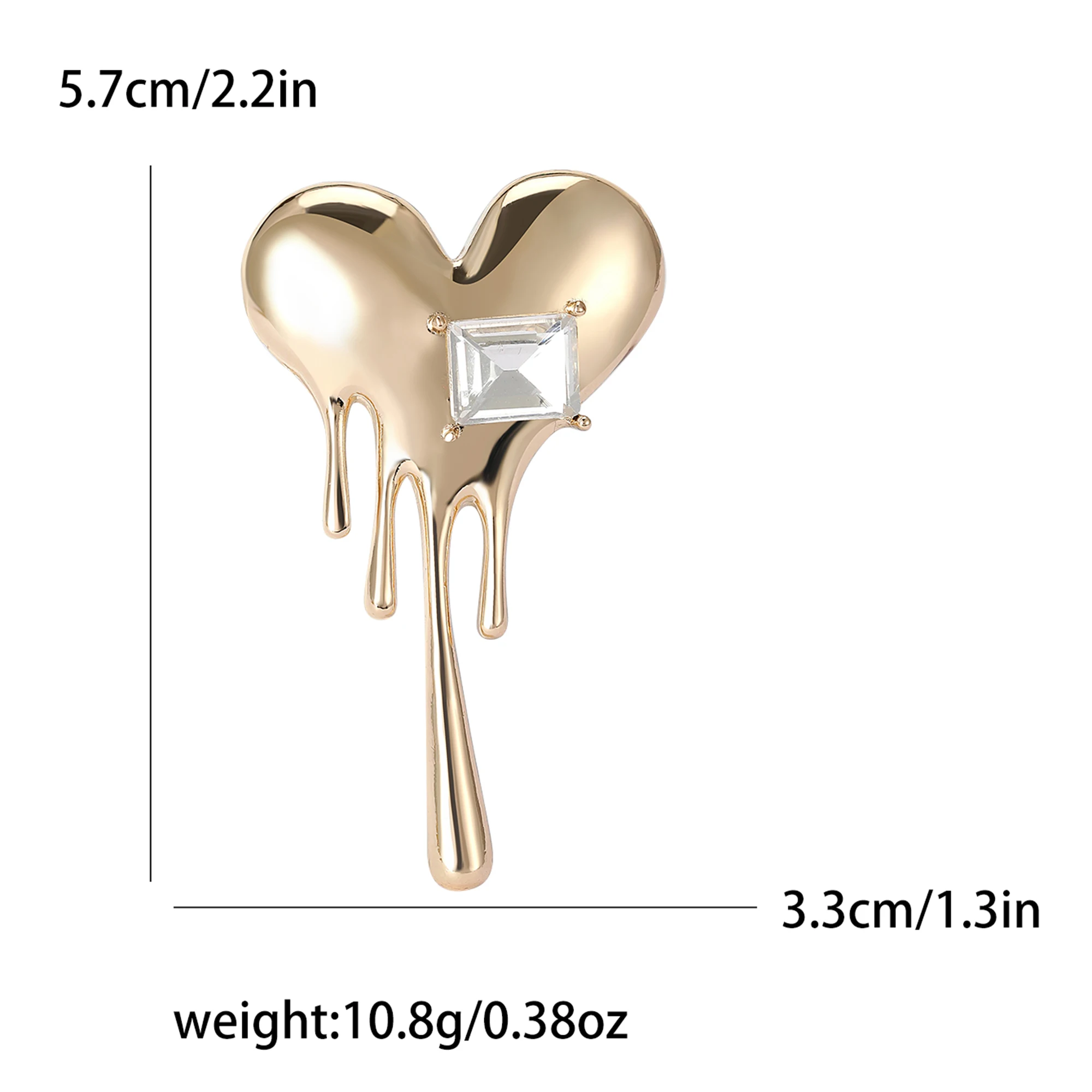 Beaut&Berry Valentine Day Love Brooches for Women Unisex High Quality Cubic Rhinestone Heart Pins Party Casual Accessories