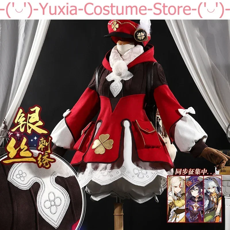 Anime!Genshin Impact Klee Spark Knight Game Suit Playfulness Dress Uniform Cosplay Costume Halloween Party Outfit Women NEW