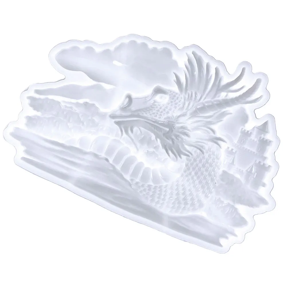

Dragon Head Silicone Resin Casting Craft Decor White Wall Hanging Epoxy Flexible DIY Dragon Head Casting Mold Home Accessories