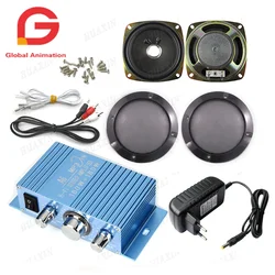 Hi-Fi Audio Stereo Amplifier for Arcade Game, Audio Kit, 4inch 8Ohm 5W Speaker for Raspberry Pi, Multi Game PCB Pinball Machine