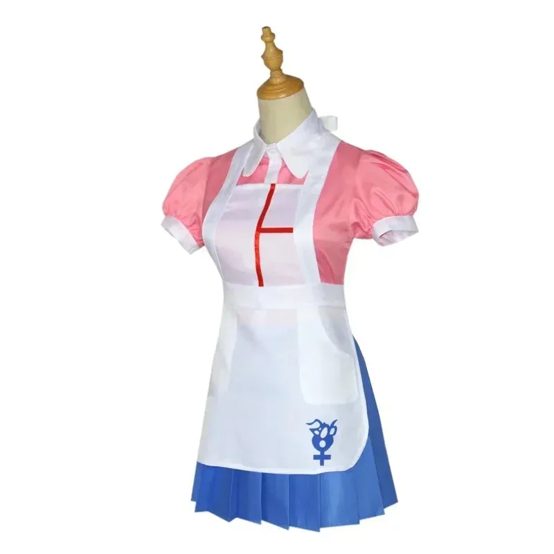 

Danganronpa Mikan Tsumiki Cosplay Costume Wig Anime Dangan Ronpa Ultimate Despair Nurse Uniform Women's Outfit